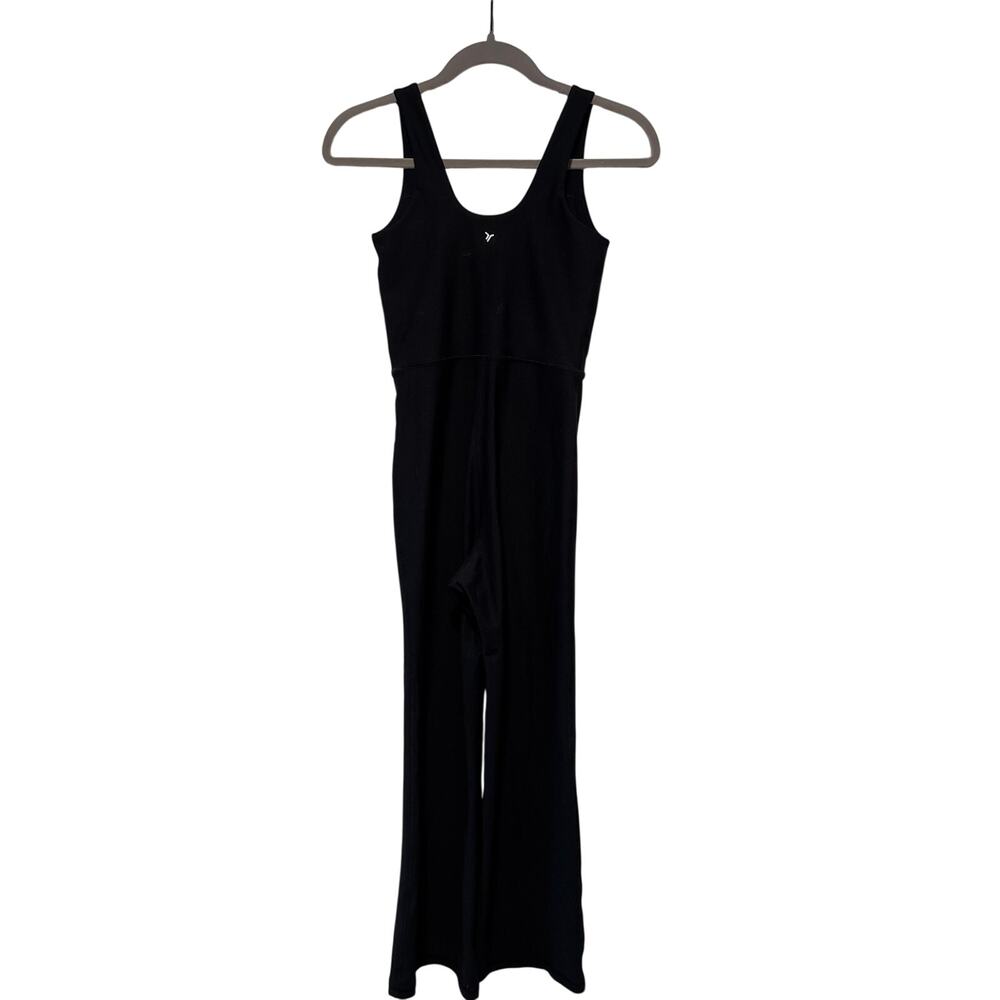 Old Navy Women's PowerSoft Go-Dry Black Flare Leg Jumpsuit XS - Picture 9 of 10
